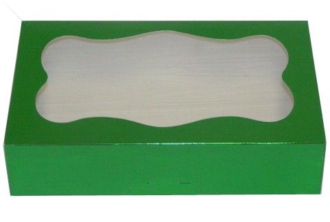 Green Foil - Cookie Box - 8-1/2 x 5-3/8 x 2" (1 lb)