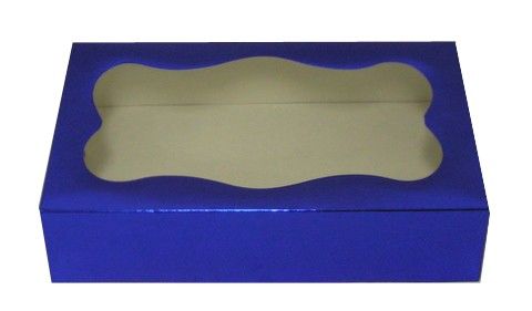 Blue Foil - Cookie Box - 8-1/2 x 5-3/8 x 2" (1 lb)