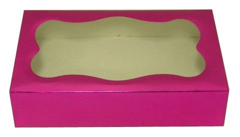 Cerise Foil - Cookie Box - 8-1/2 x 5-3/8 x 2" (1 lb)