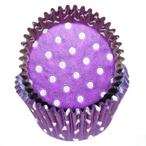Polka Dot Purple - Baking Cup - 2" (Dia) x 1-1/4" (H)