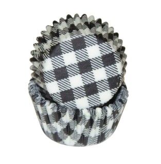 Gingham Black - Baking Cup - 1-3/8 (Dia) x 3/4" (H)