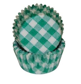 Gingham Green - Baking Cup - 1-3/8 (Dia) x 3/4" (H)