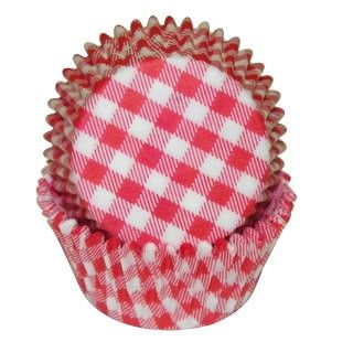 Gingham Red - Baking Cup - 2" (Dia) x 1-1/4" (H)