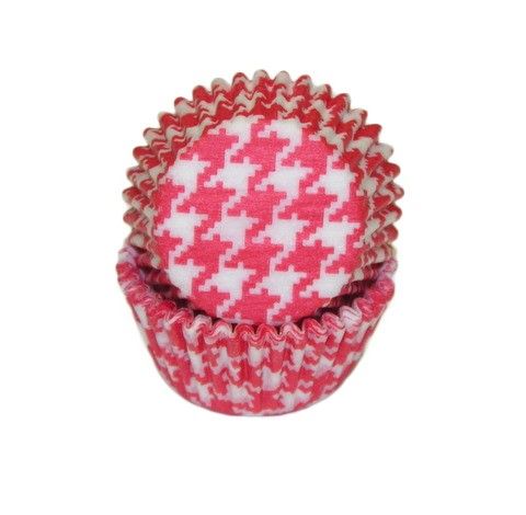 Houndstooth Red - Baking Cup - 1-3/8 (Dia) x 3/4" (H)