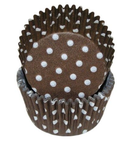Polka Dot Brown - Baking Cup - 2" (Dia) x 1-1/4" (H)