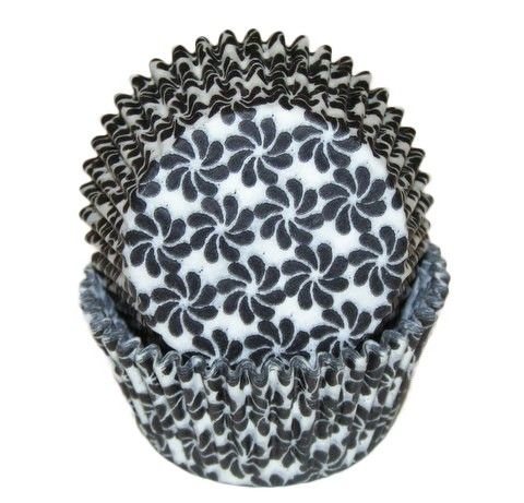 Pinwheel Black - Baking Cup - 2" (Dia) x 1-1/4" (H)