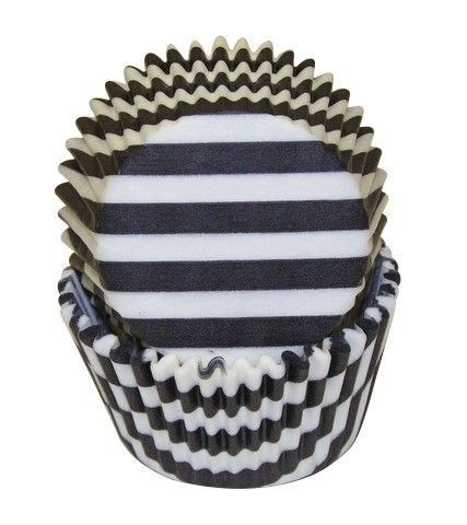 Black Stripe - Baking Cup - 2" (Dia) x 1-1/4" (H)