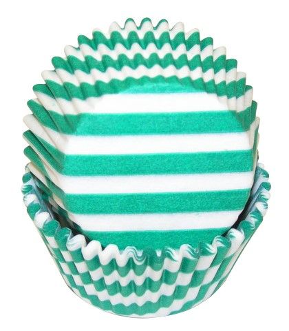 Green Stripe - Baking Cup - 2" (Dia) x 1-1/4" (H)