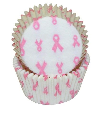 Pink Ribbon - Baking Cup - 2" (Dia) x 1-1/4" (H)