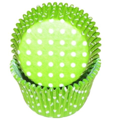 Polka Dot Lime Green - Baking Cup - 2-1/2 (Dia) x 1-7/8" (H)