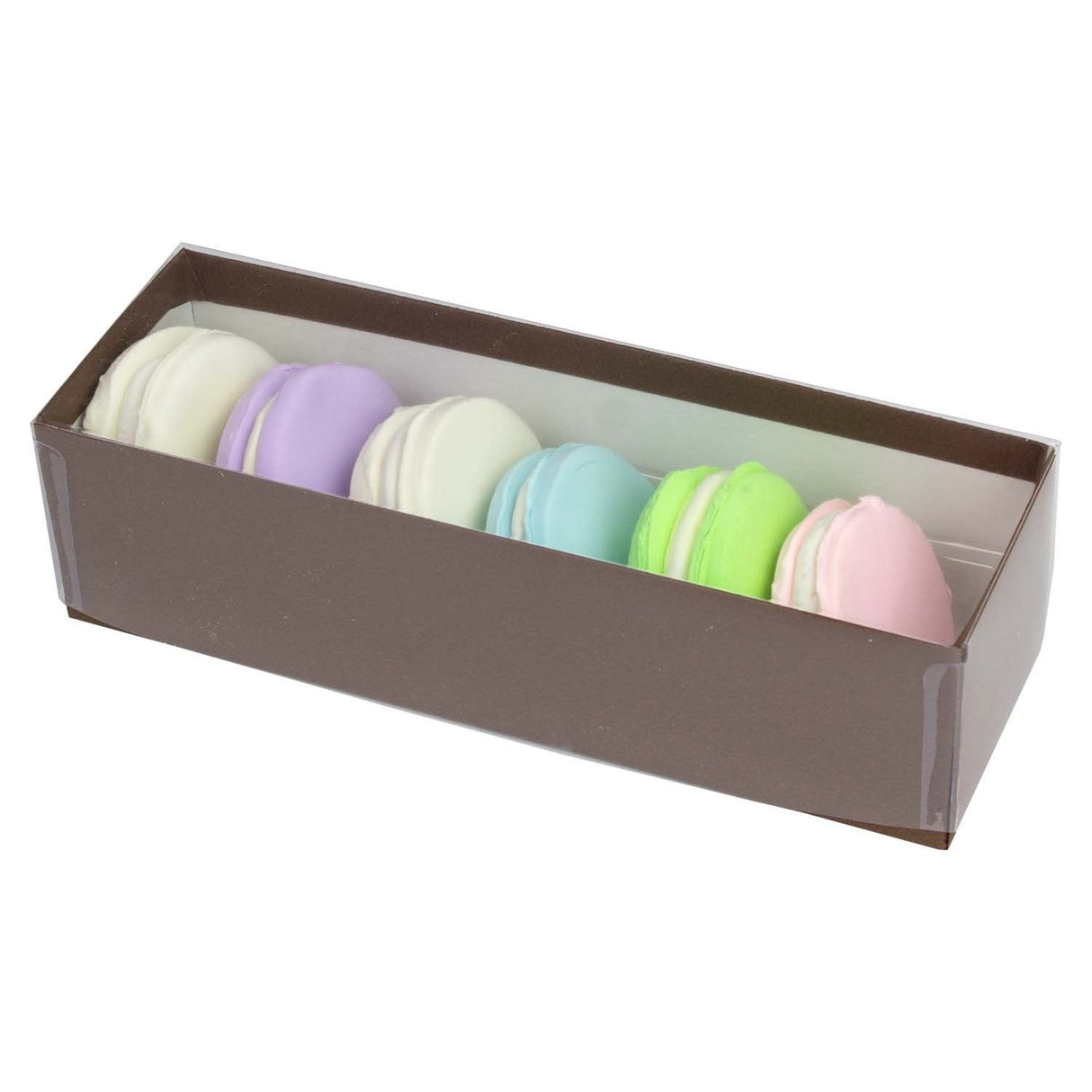 Cocoa - Macaron Box - 8-1/8 x 2-5/8 x 2-3/16"