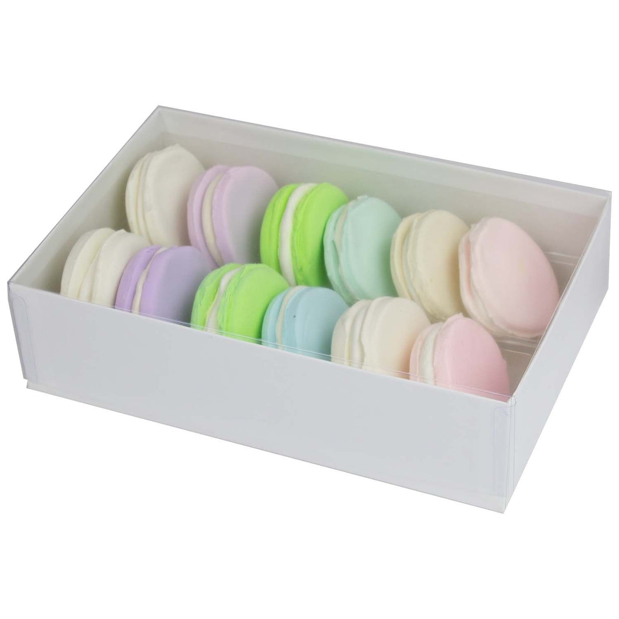 White Krome - Macaron Box - 8-1/8 x 5-1/4 x 2-3/16"