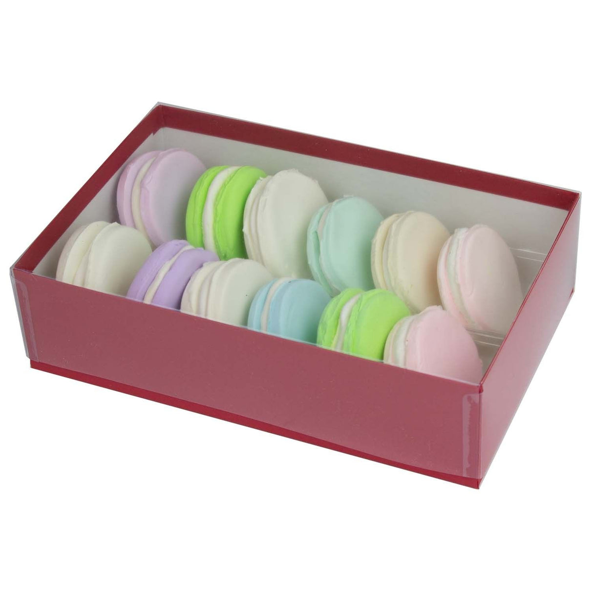 Red - Macaron Box - 8-1/8 x 5-1/4 x 2-3/16"