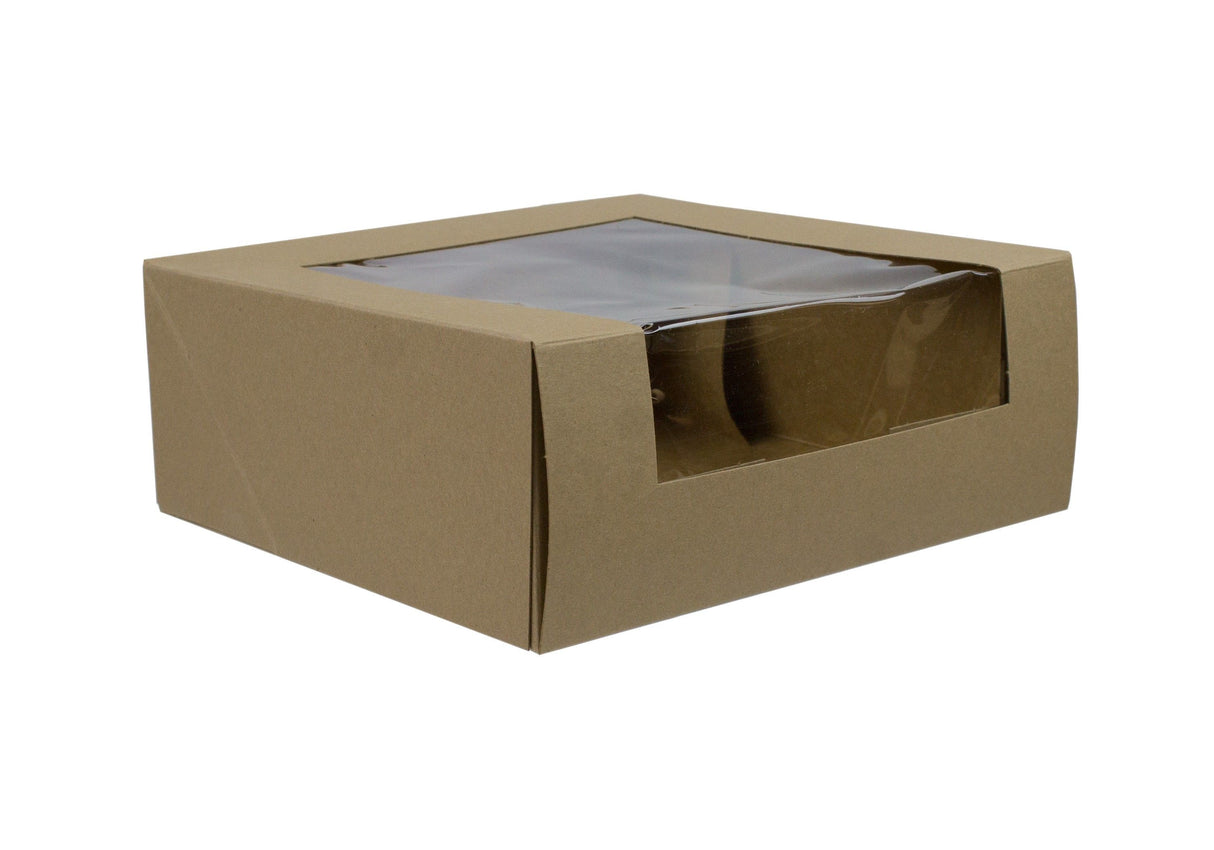 Kraft - View It Window Bakery Box - 9 x 9 x 3-1/2"