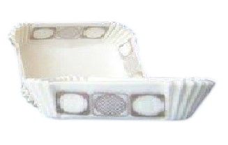 Domino White/Gold - Baking Cup - 2 x 2 x 3/4"