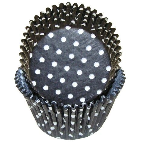 Polka Dot Black - Baking Cup - 2-1/2 (Dia) x 1-7/8" (H)