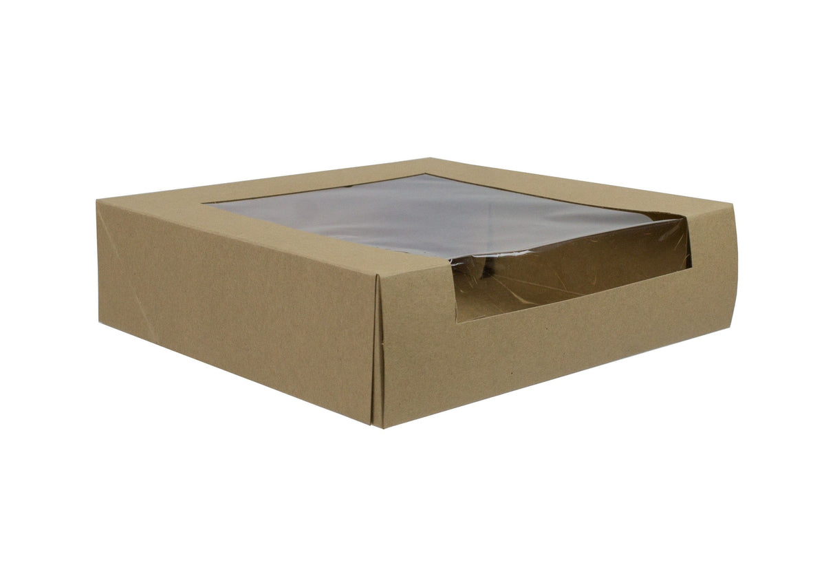 Kraft - View It Window Bakery Box - 9 x 9 x 2-1/2"