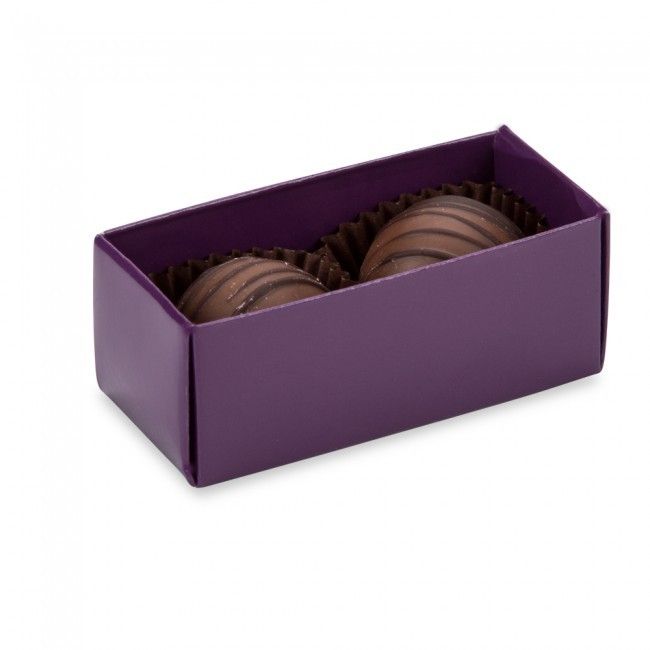 Aubergine/Clear Lid - Long Candy Box - (2 Pc.) 2-3/4 x 1-1/4 x 1-1/8"