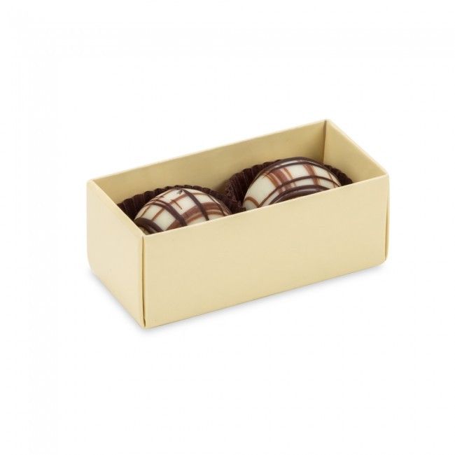 Cream/Clear Lid - Long Candy Box - (2 Pc.) 2-3/4 x 1-1/4 x 1-1/8"