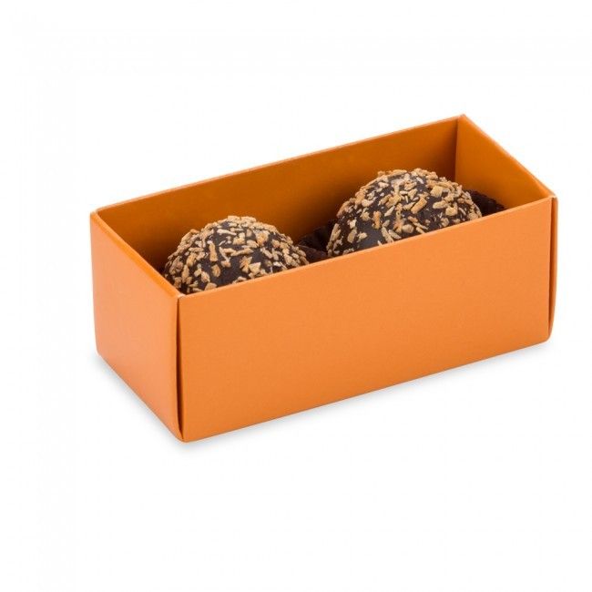 Orange/Clear Lid - Long Candy Box - (2 Pc.) 2-3/4 x 1-1/4 x 1-1/8"