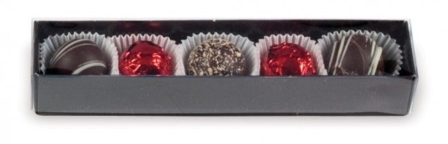 Black/Clear Lid - Long Candy Box - (5 Pc.) 6-7/8 x 1-1/4 x 1-1/8"