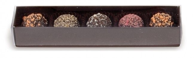 Brown/Clear Lid - Long Candy Box - (5 Pc.) 6-7/8 x 1-1/4 x 1-1/8"