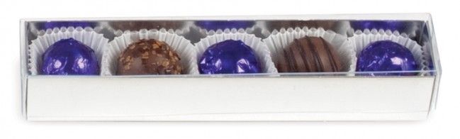 Silver/Clear Lid - Long Candy Box - (5 Pc.) 6-7/8 x 1-1/4 x 1-1/8"
