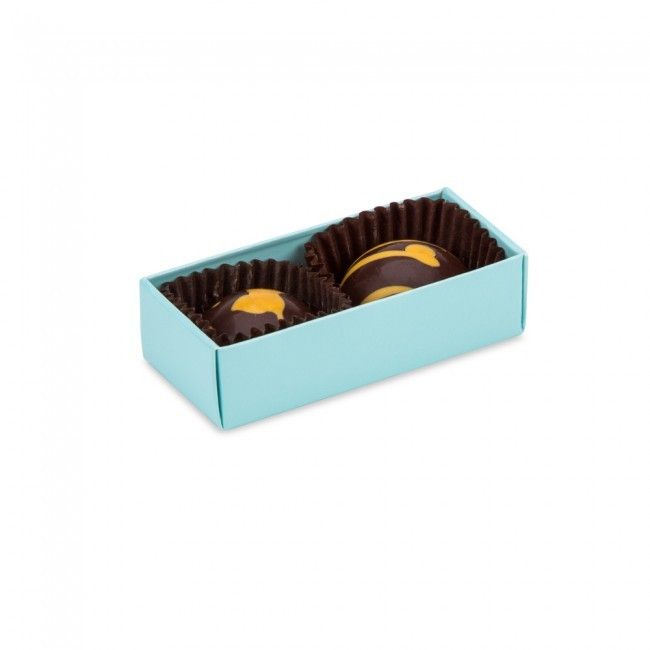 Blue/Clear Lid - Long Artisan Candy Box - (2 Pc.) 2-3/4 x 1-1/4 x 3/4"
