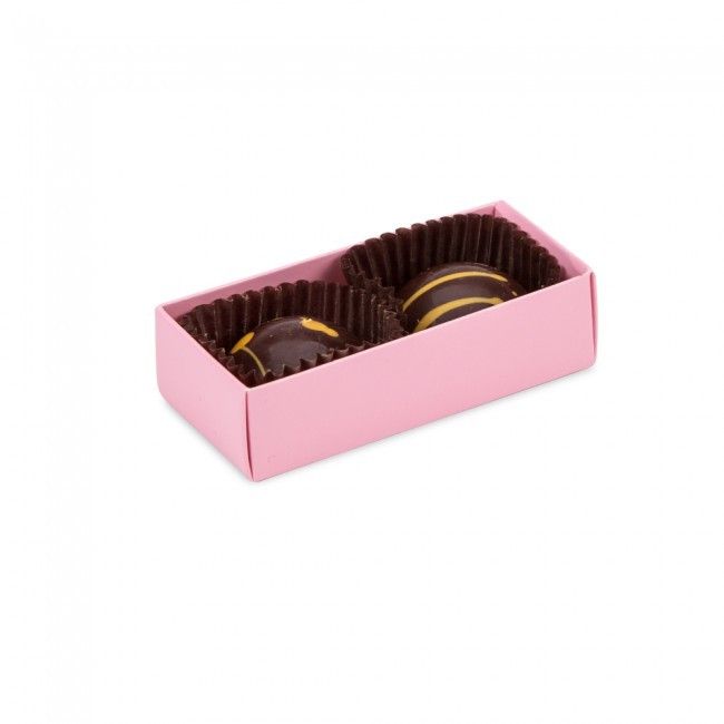 Pink/Clear Lid - Long Artisan Candy Box - (2 Pc.) 2-3/4 x 1-1/4 x 3/4"