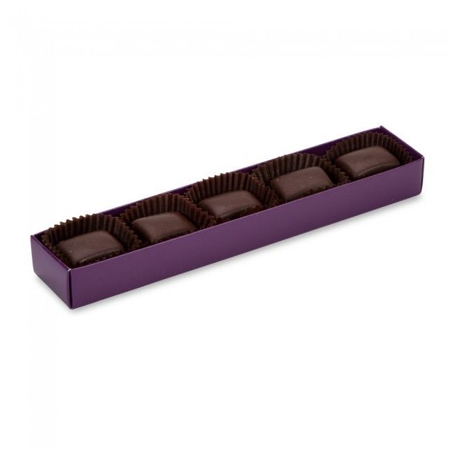 Aubergine/Clear Lid - Long Artisan Candy Box - (5 Pc.) 6-7/8 x 1-1/4 x 3/4"