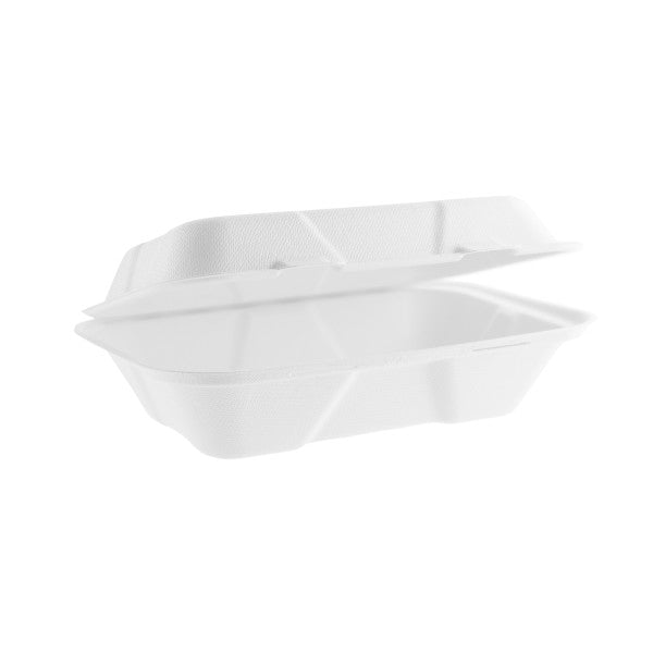 Vegware Nourish 9 x 6in Hoagie Molded Fiber Clamshell Compostable (QTY 250), SKU VW-HC96NFA