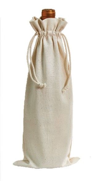 Natural - Cotton Wine Bag - 6 x 14"