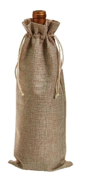 Luxe Natural - Woven Wine Bag - 6 x 14"