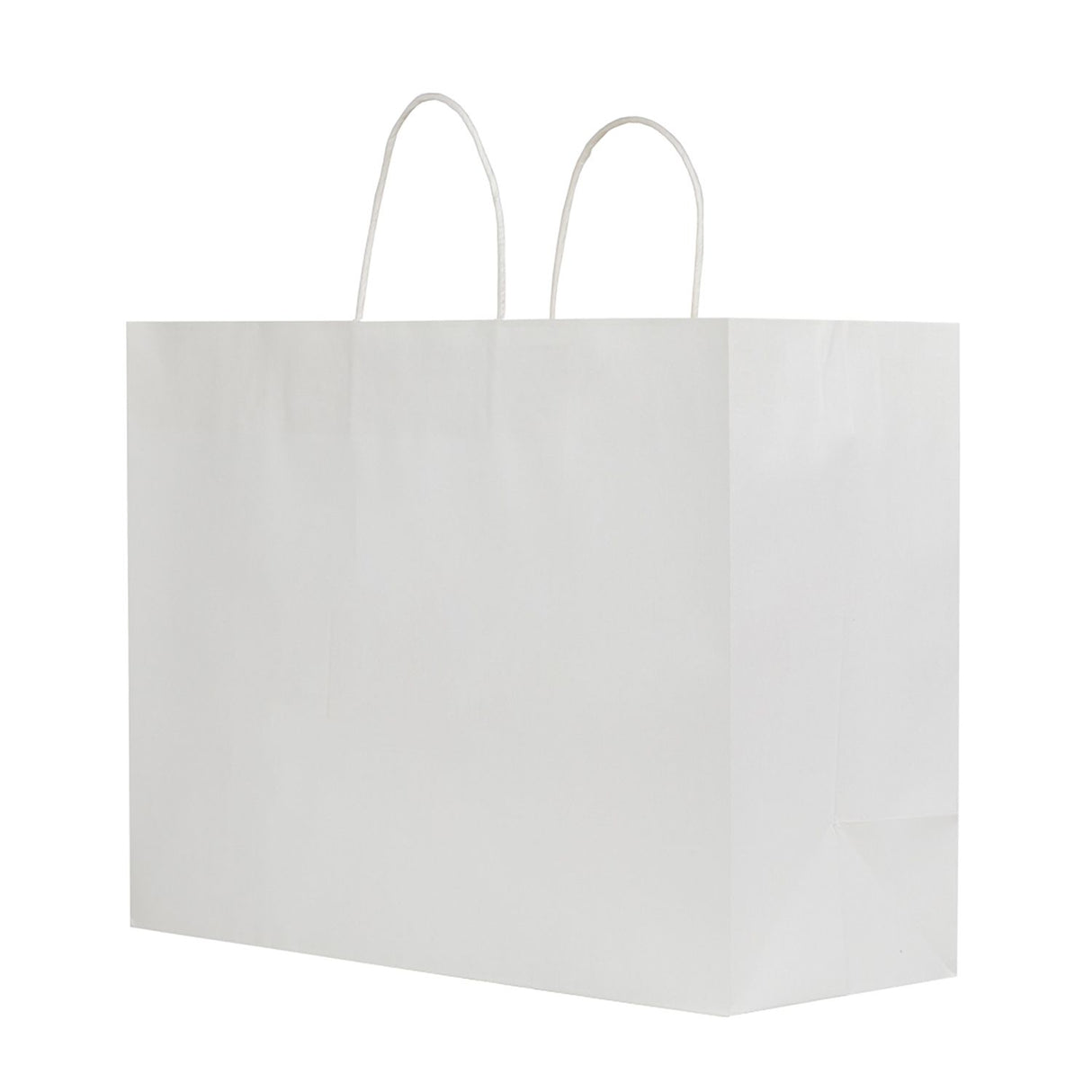 White - Smooth Top Egde Shopping Bag - 16 x 6 x 13"