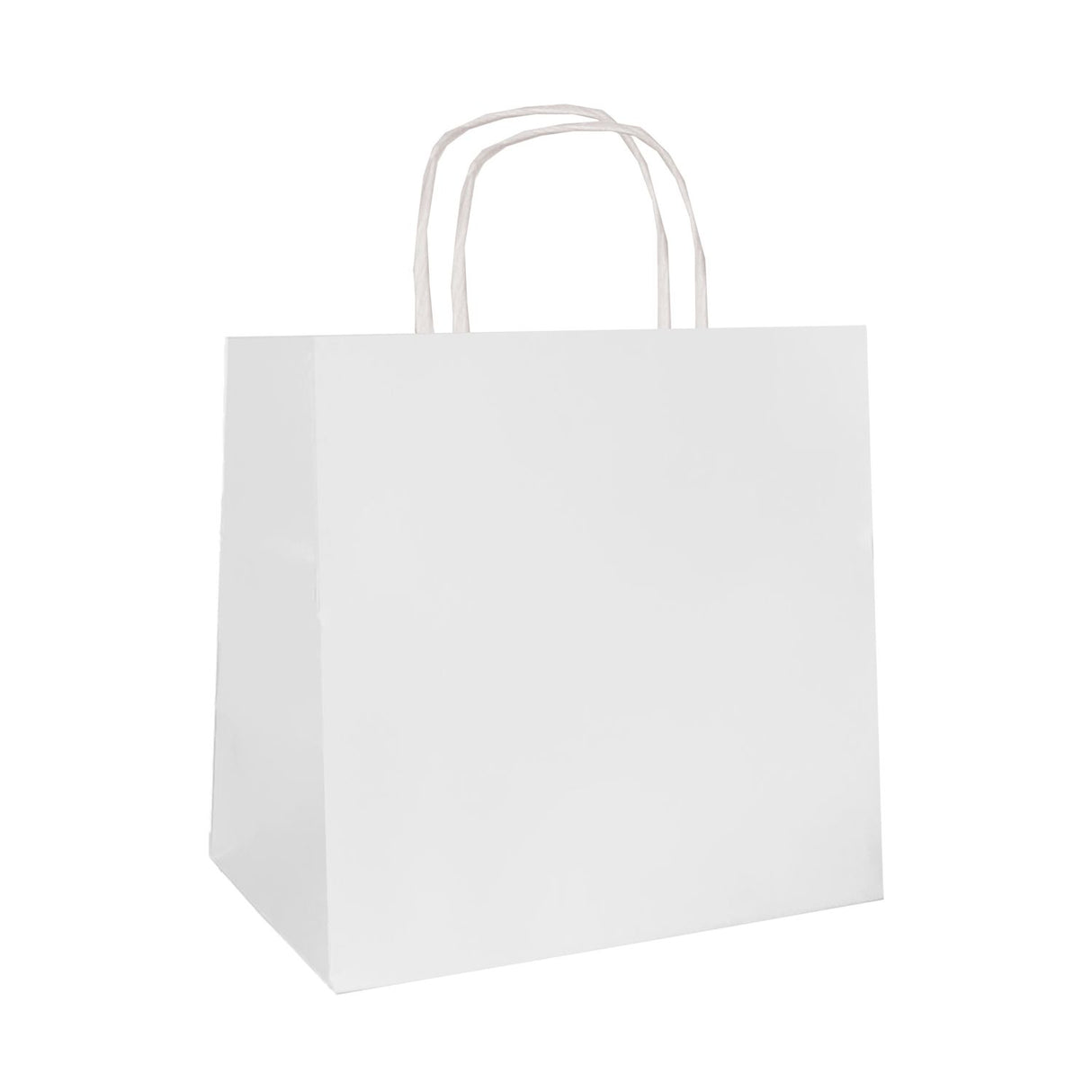 White - Smooth Top Egde Shopping Bag - 6 x 4 x 6"