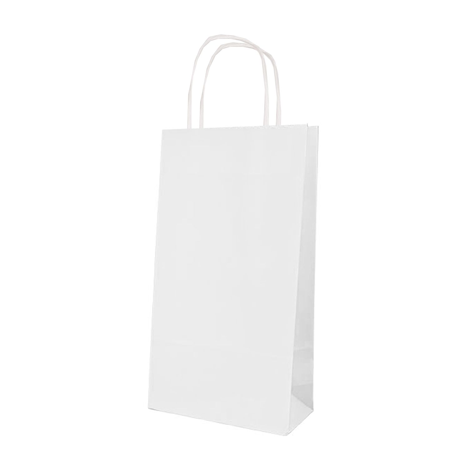 White Kraft - Double Bottle Wine Bag - 6-1/2 x 3-1/2 x 13" (Double Bottle)