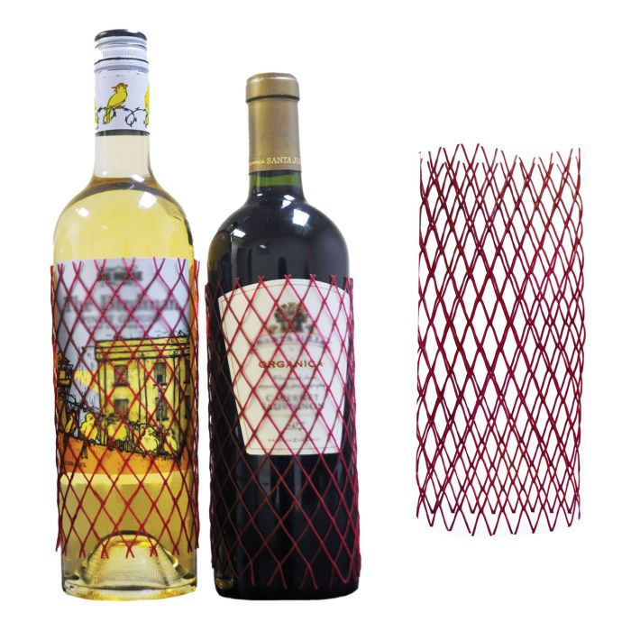 Burgundy - Protective Mesh Bottle Sleeve - 4 x 7"