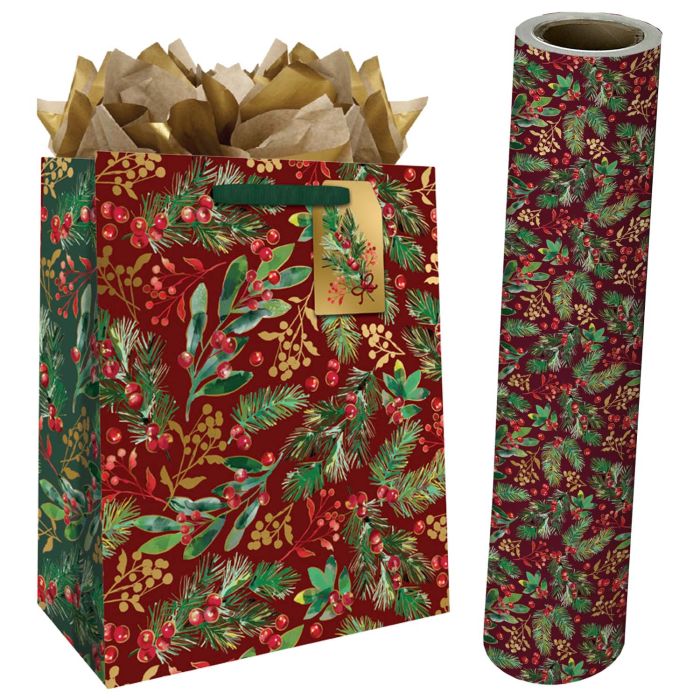 Winter Foliage Gift Bags & Wrapping Paper