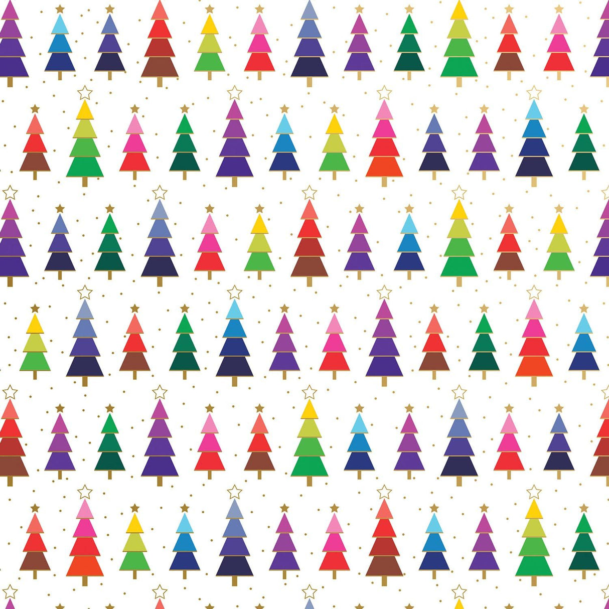 Rainbow Trees - Gift Wrap - Ream Gift Wrap Roll (30" x 833 ft.)