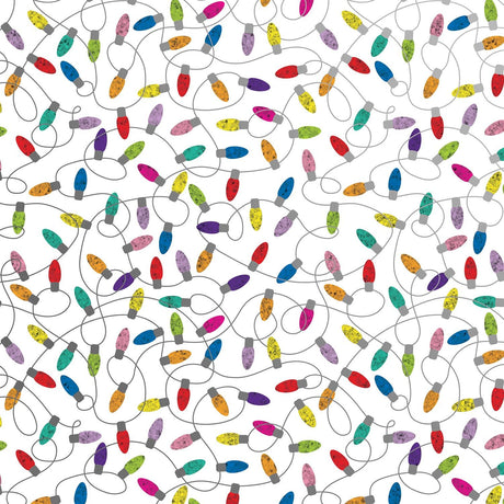 Christmas Lights White - Gift Wrap - Jumbo Roll (30" x 10 ft.)