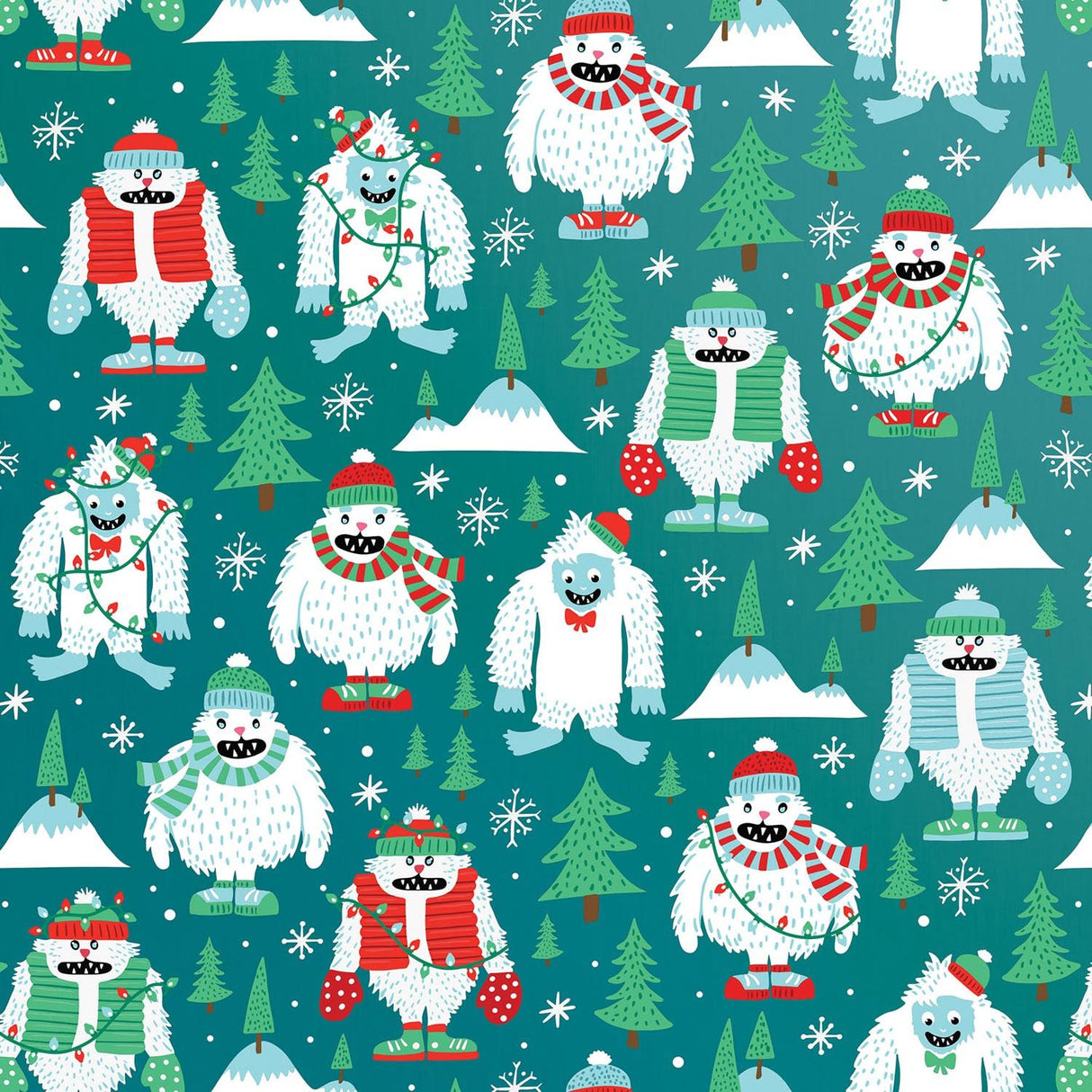Yeti for the Holidays - Gift Wrap - Jumbo Roll (30" x 10 ft.)