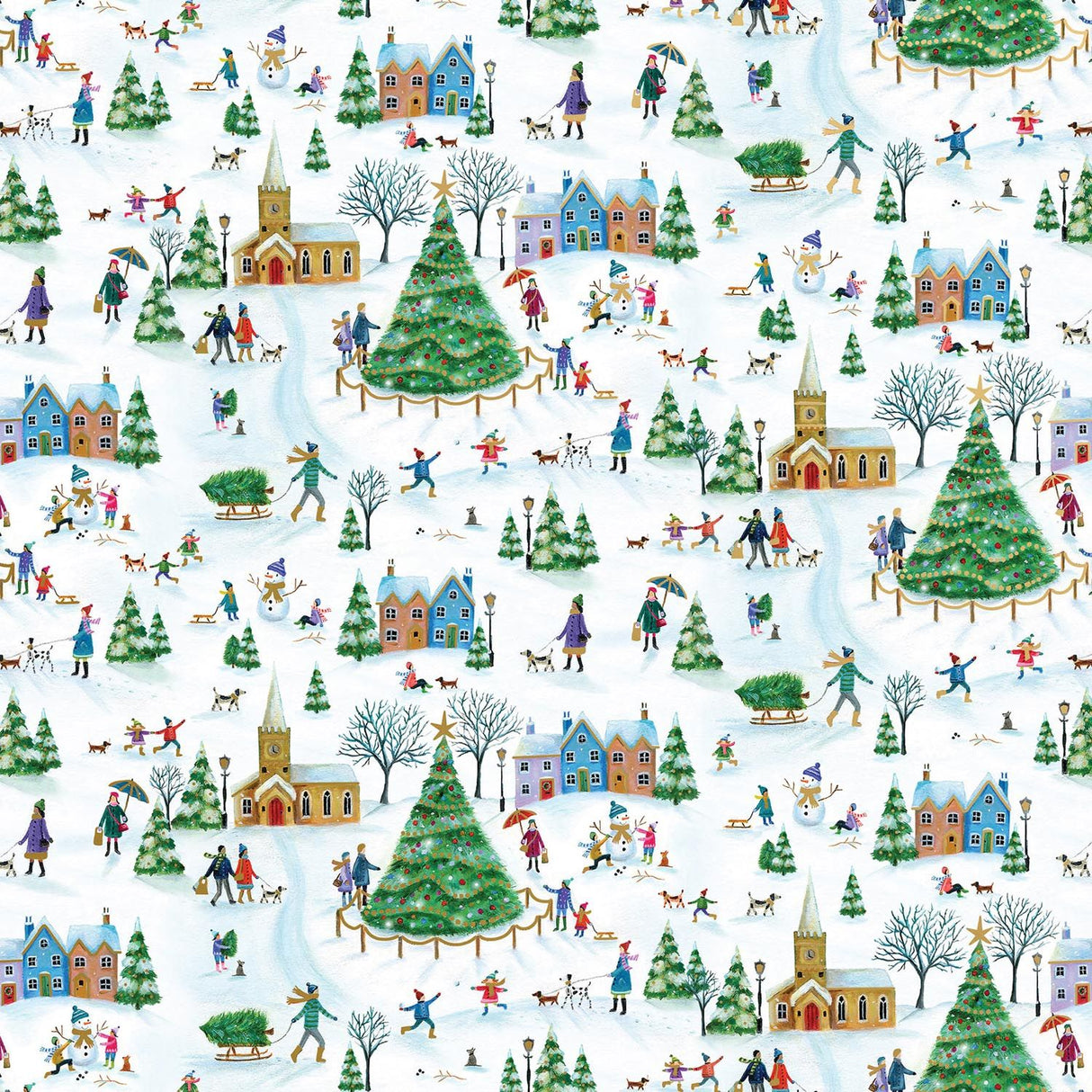 Christmas Village - Gift Wrap - Jumbo Roll (30" x 10 ft.)