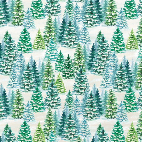 Snowy Trees - Gift Wrap - Jumbo Roll (30" x 10 ft.)