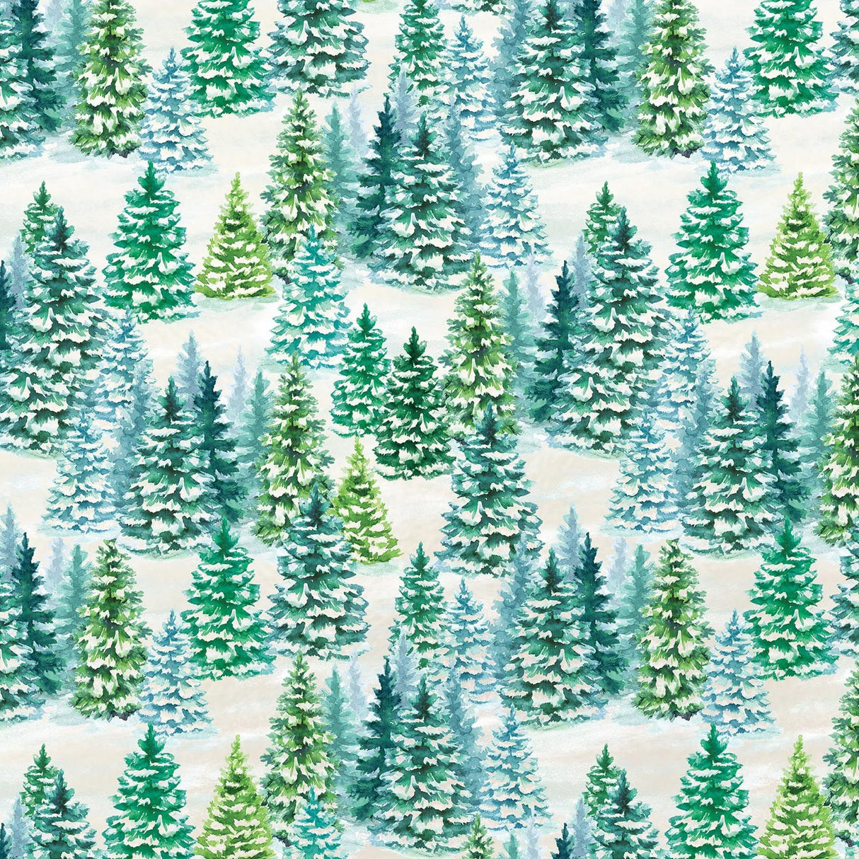 Snowy Trees - Gift Wrap - Jumbo Roll (30" x 10 ft.)