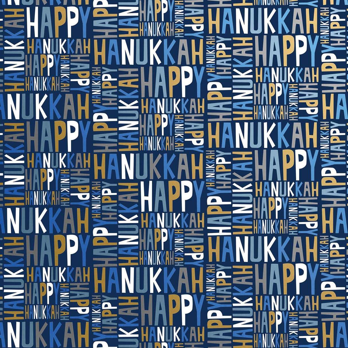Hanukkah Greetings - Gift Wrap - Jumbo Roll (30" x 10 ft.)