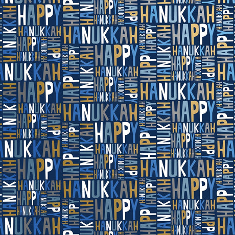 Hanukkah Greetings - Gift Wrap - Jumbo Roll (30" x 10 ft.)