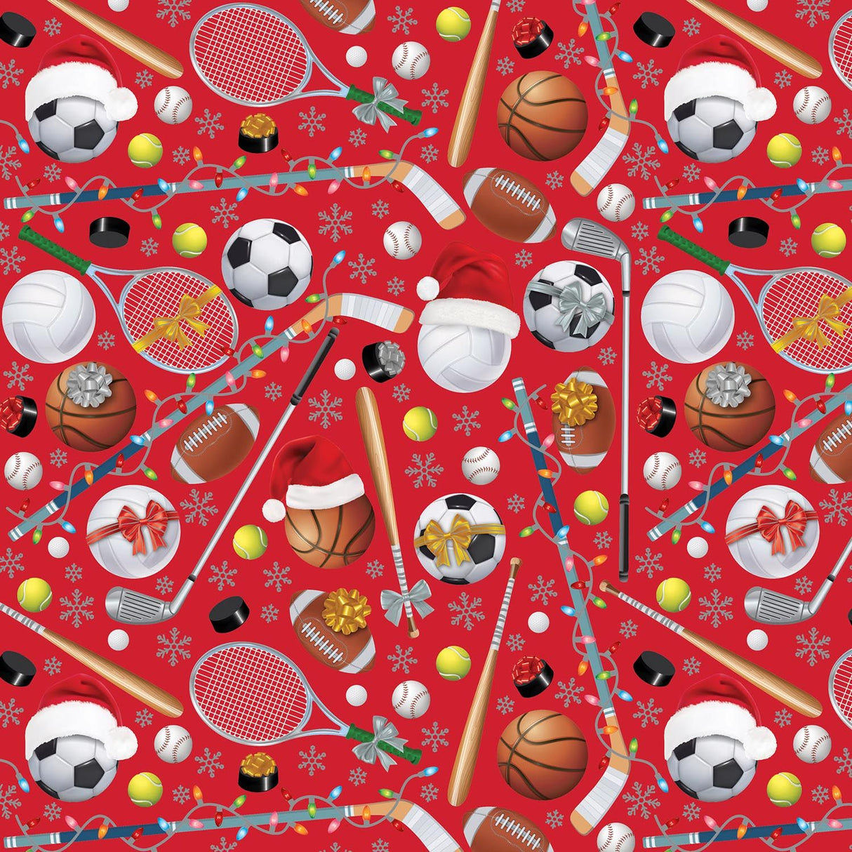 Festive Sports - Gift Wrap - Jumbo Roll (30" x 10 ft.)