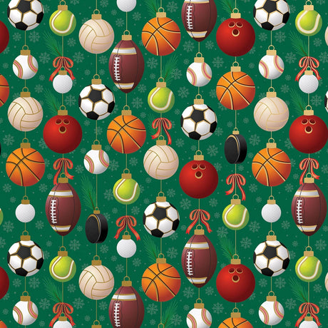 Sports Ornaments - Gift Wrap - Jumbo Roll (30" x 10 ft.)