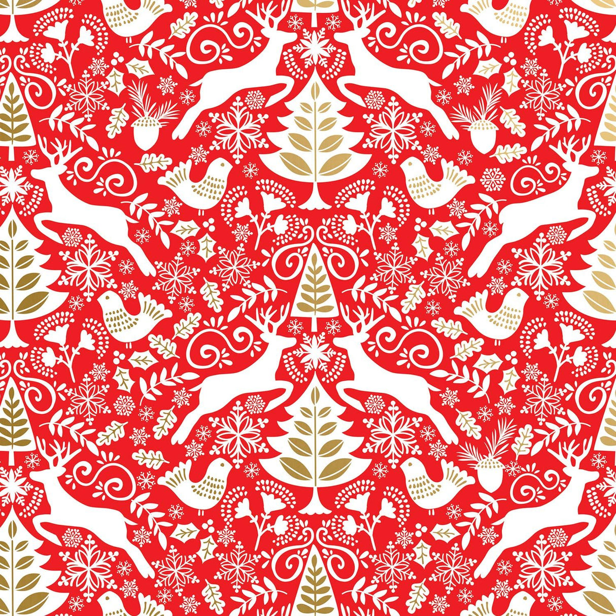 Scandanavian Red - Gift Wrap - Ream Gift Wrap Roll (30" x 833 ft.)