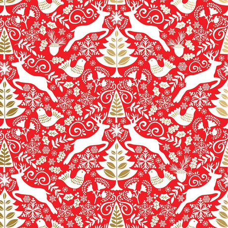 Scandanavian Red - Gift Wrap - Ream Gift Wrap Roll (30" x 833 ft.)